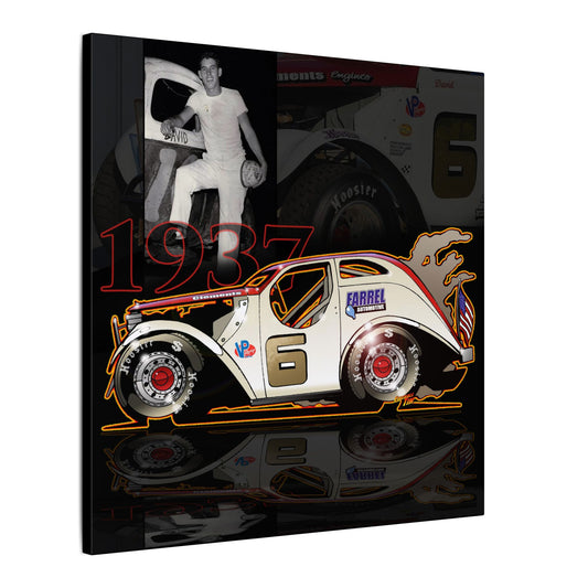 DAVID PEARSON 1937 FORD Vintage Racing Wall Art Canvas - 2 Sizes