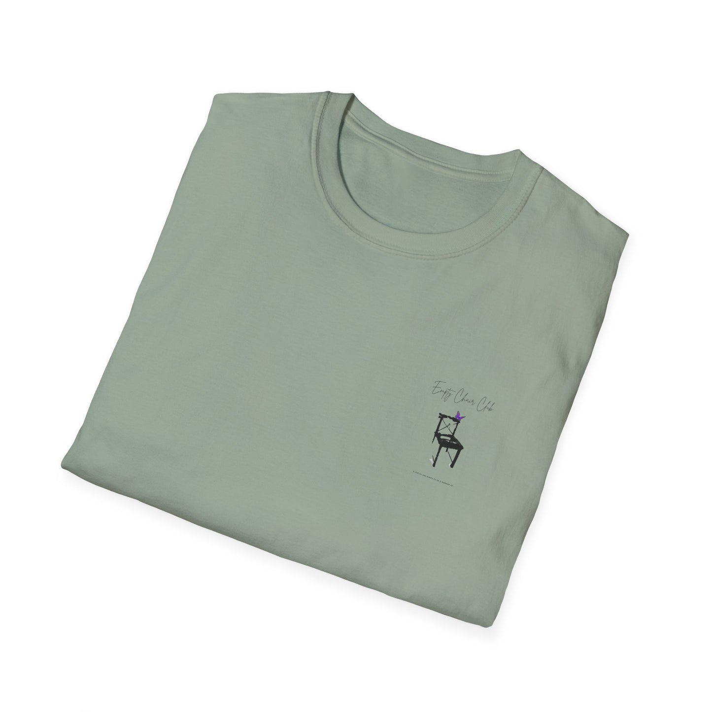 EMPTY CHAIR CLUB Unisex Softstyle T-Shirt - Casual Comfort for Relaxation and Reflection