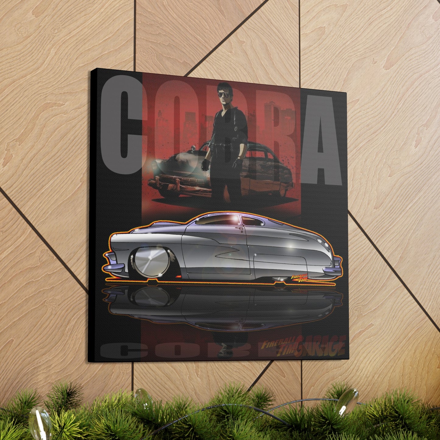 COBRA MERCURY Movie Car Stallone Concept Art Canvas MASTERPRINT 3 Sizes