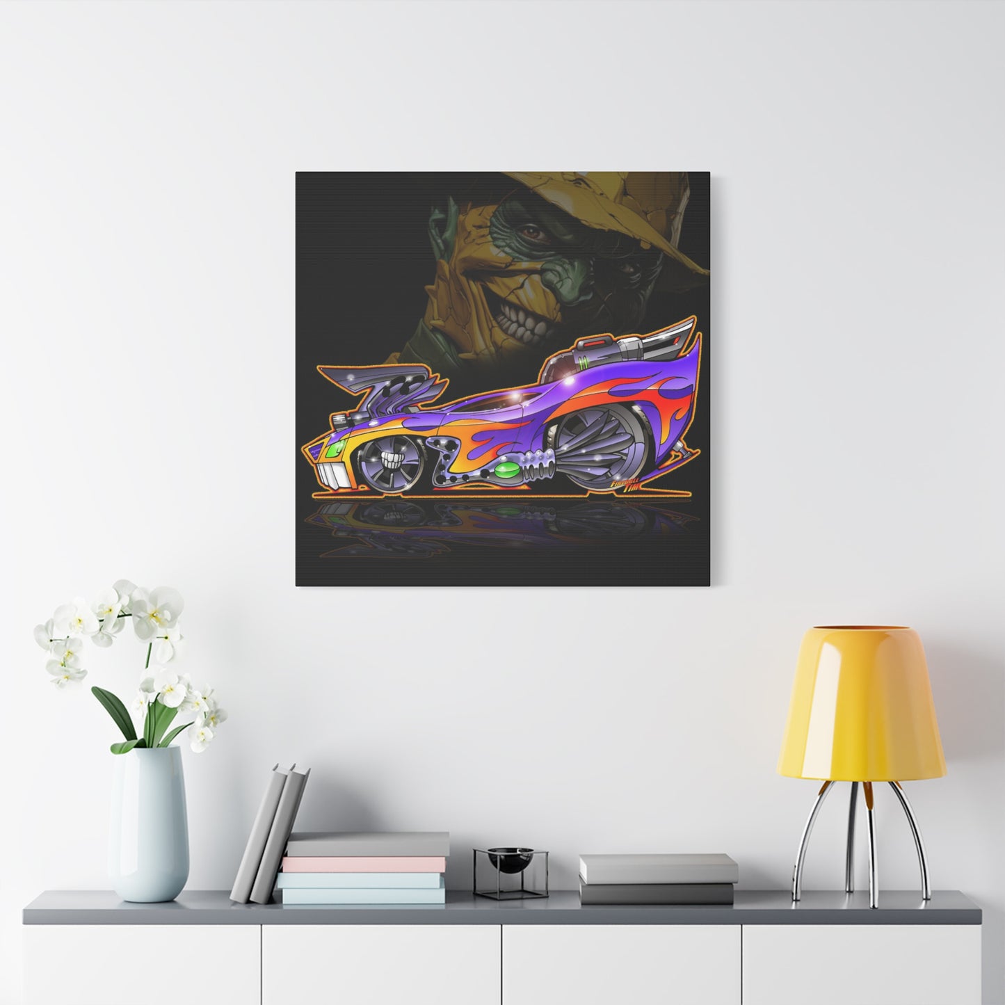 SON OF THE MASK Musclecar Fireball Art Canvas Print