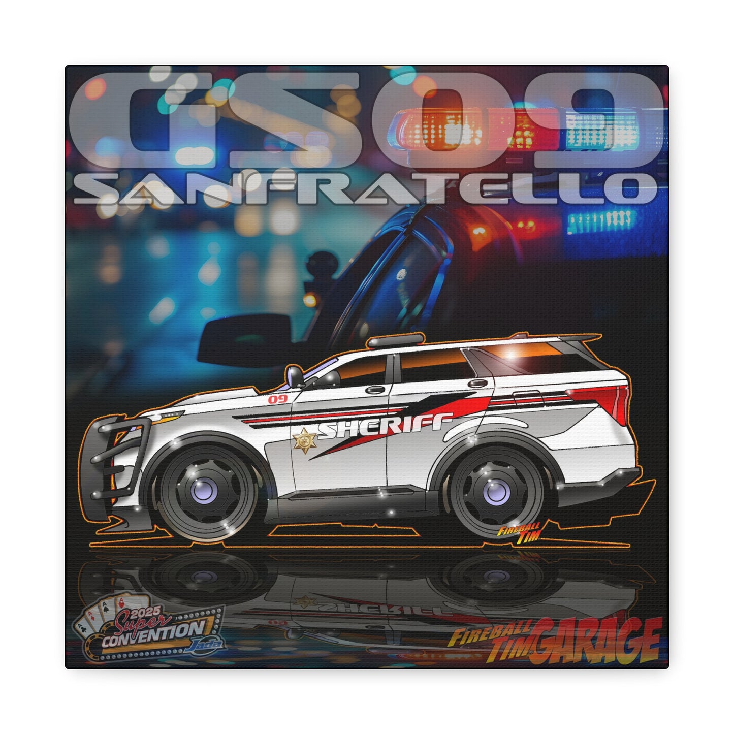 FORD EXPLORER POLICE CRUISER Sanfrantello 09 Tribute Concept Art MASTERPRINT 3 Sizes