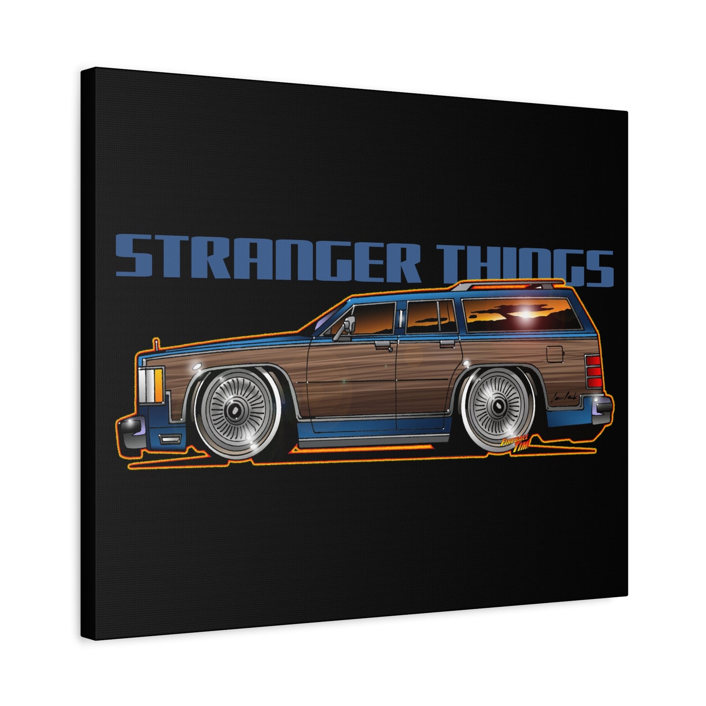 STRANGER THINGS Mercury Colony Park Wagon Collectible Canvas Art Wall Print - Multiple Sizes