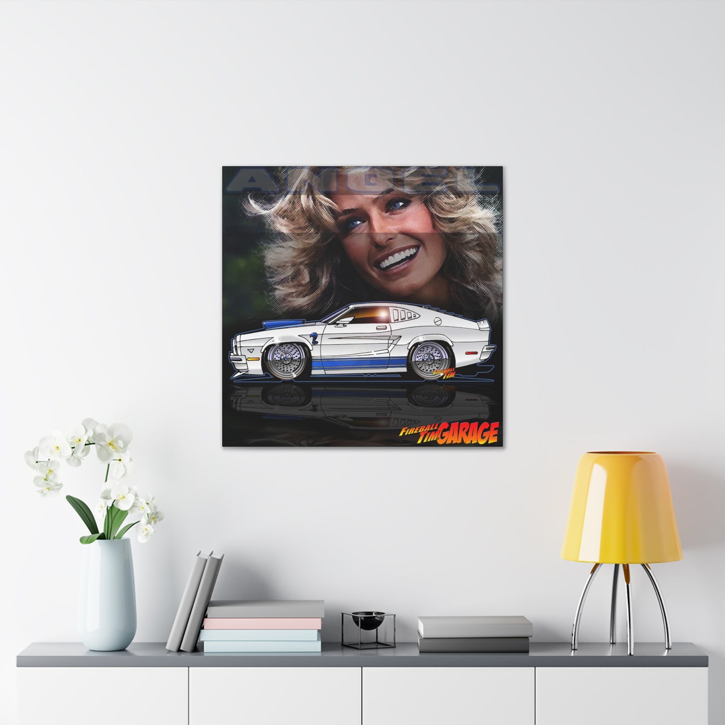 CHARLIES ANGELS Ford Mustang Cobra Concept Art Canvas MASTERPRINT 3 Sizes