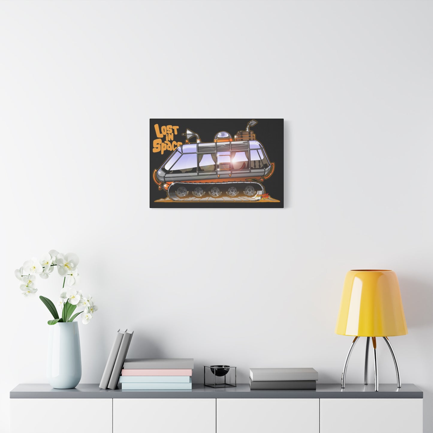 LOST in SPACE Classic TV Chariot Canva Art Wall Print
