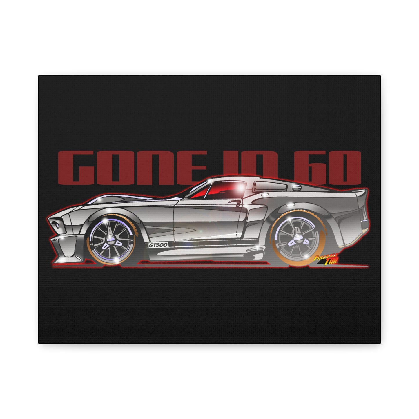 GONE IN 60 SECONDS Mustang Shelby GT500 Canvas Art Wall Print - 11X14