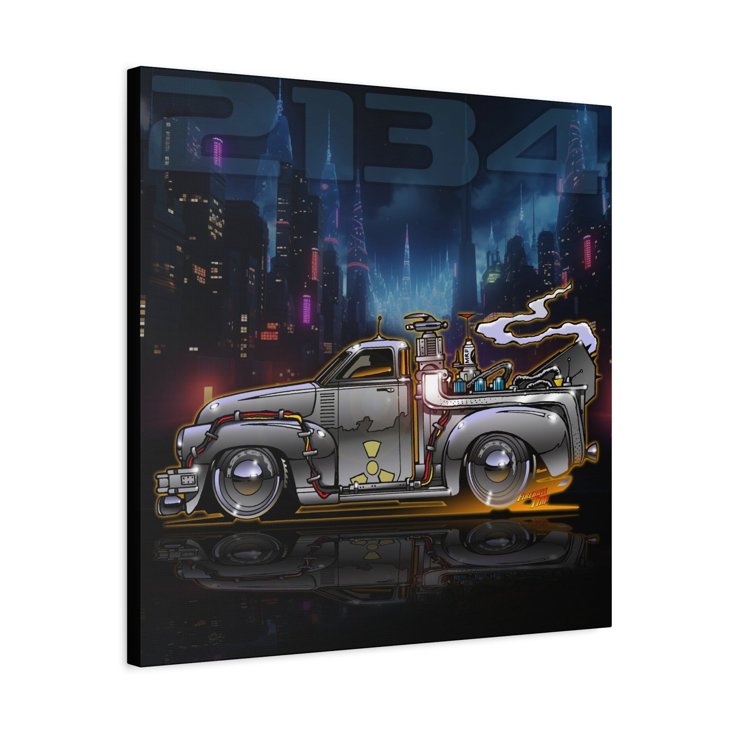 BACK THE THE FUTURE Chevy 3100 Pickup Time Machine Canvas Art Wall Print - 2 Sizes