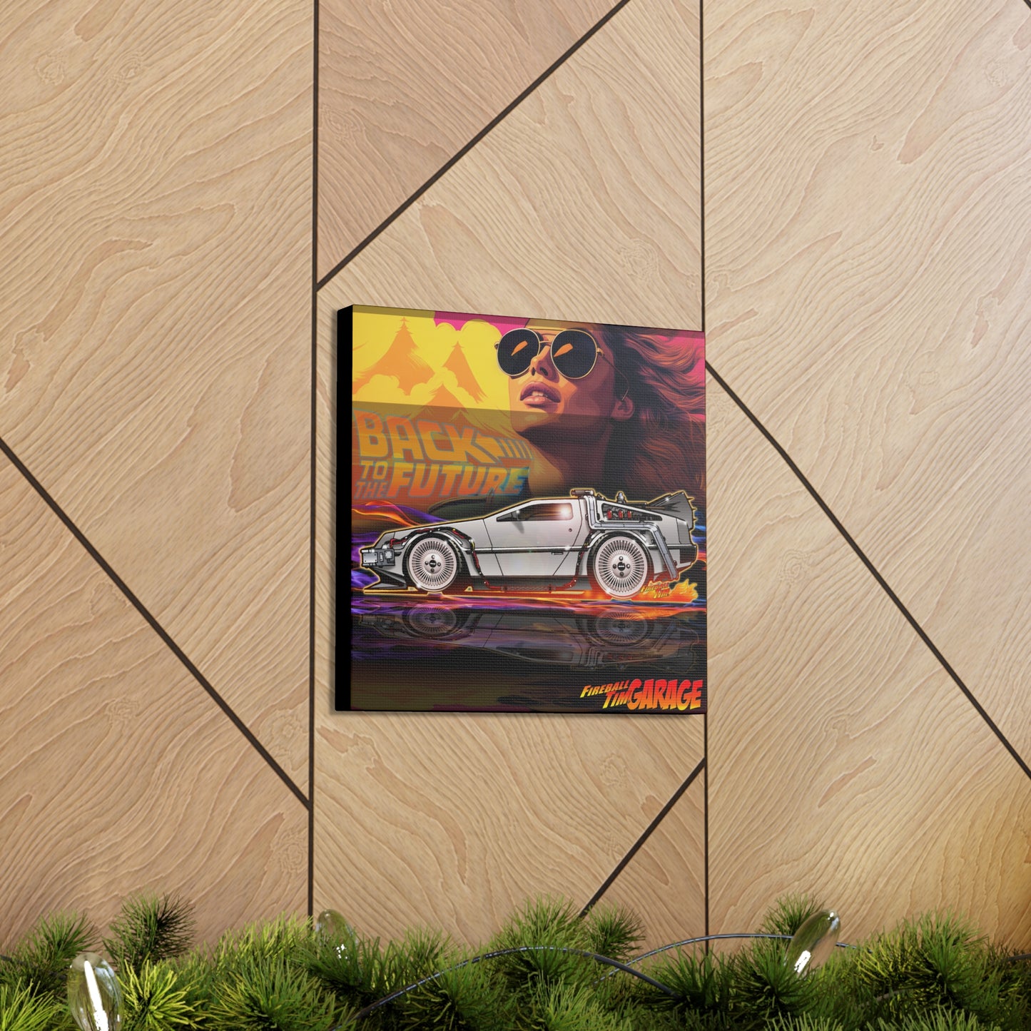 BACK TO THE FUTURE Delorean Time Machine Concept Art Canvas MASTERPRINT 3 Sizes