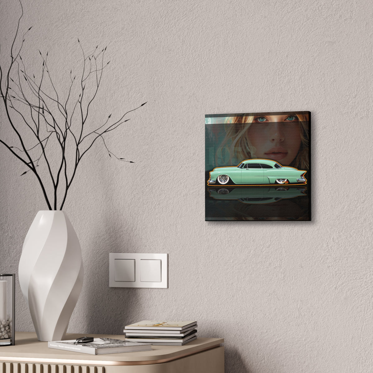 BUICK 1953 Kustom Special Collectible Fireball Art Canvas Stretched Print
