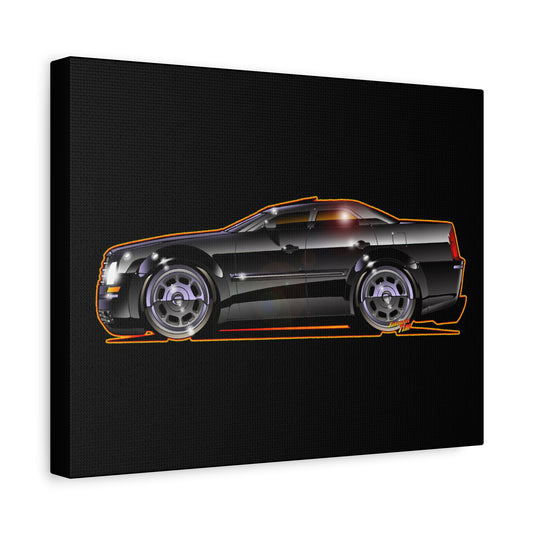CHRYSLER 300 Fireball Art Collectible Canvas Art Wall Print - 11x14