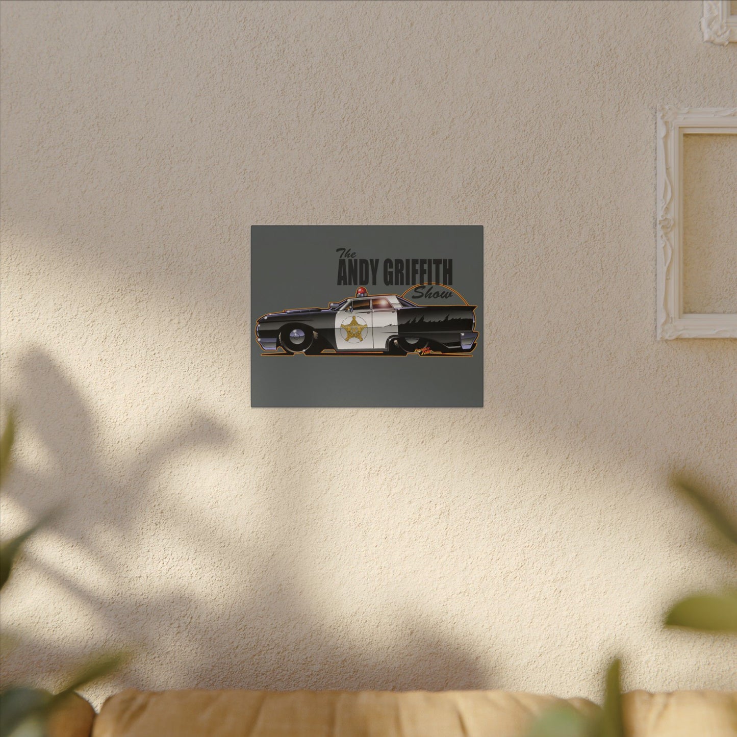 ANDY GRIFFITH SHOW 1963 Ford Galaxie Police Patrol Car Canvas Art Print - 11x14