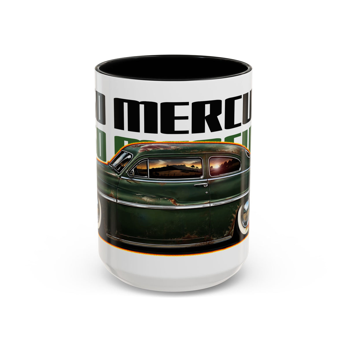 MERCURY COUPE 1950 Collectible Fireball Art Coffee Mug - 2 Sizes