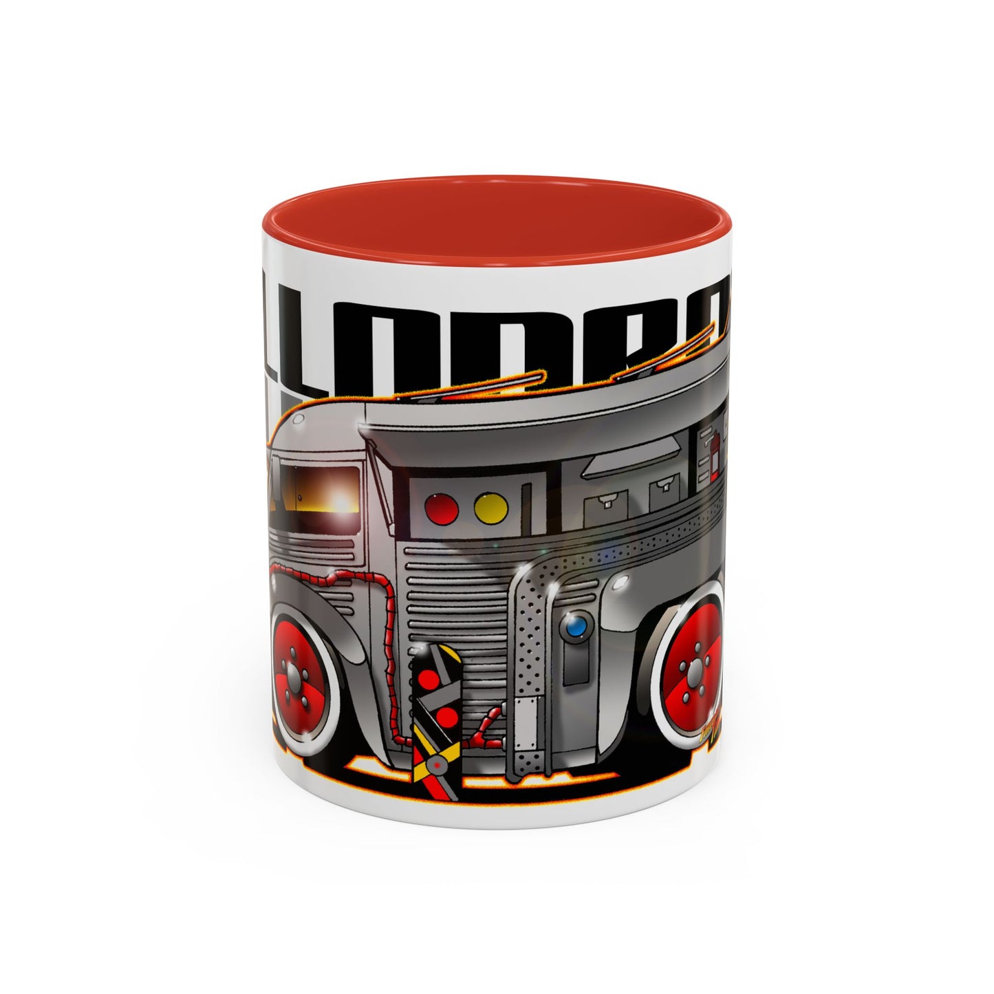 GALLODROME French Food Truck Fireball Art Collectible Coffee Mug - 2 Sizes