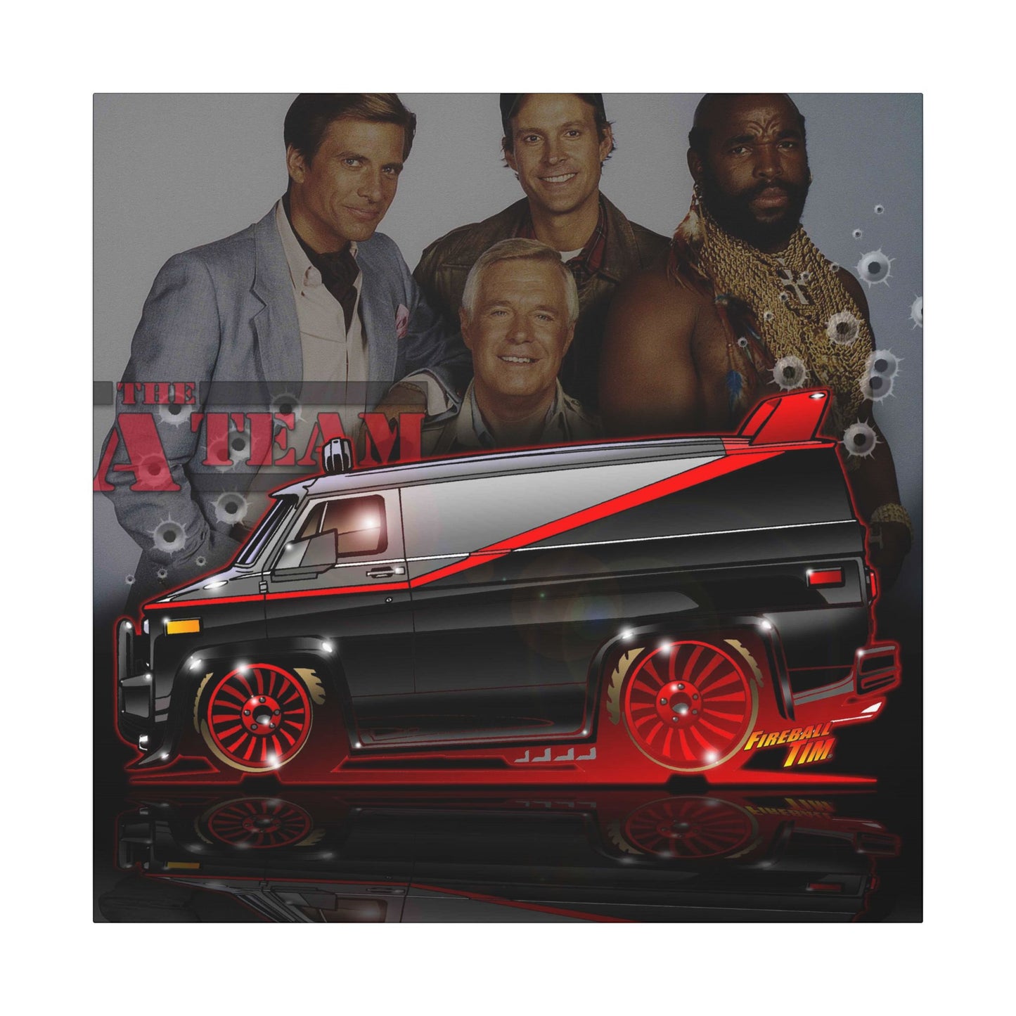 ATEAM VAN TV Show Car Canvas Art Print - 2 Sizes