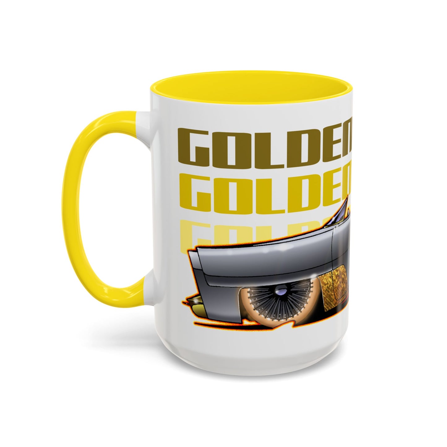 GOLDEN SAHARA Custom Concept Car Collectible Fireball Art Coffee Mug 2 Sizes