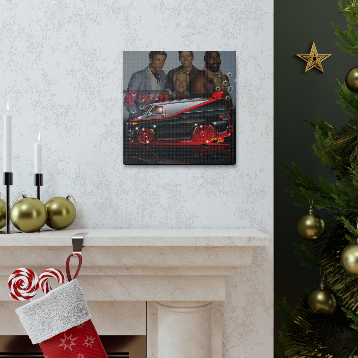 ATEAM VAN TV Car Concept Art Canvas Wall Print MASTERPRINT 2 Sizes