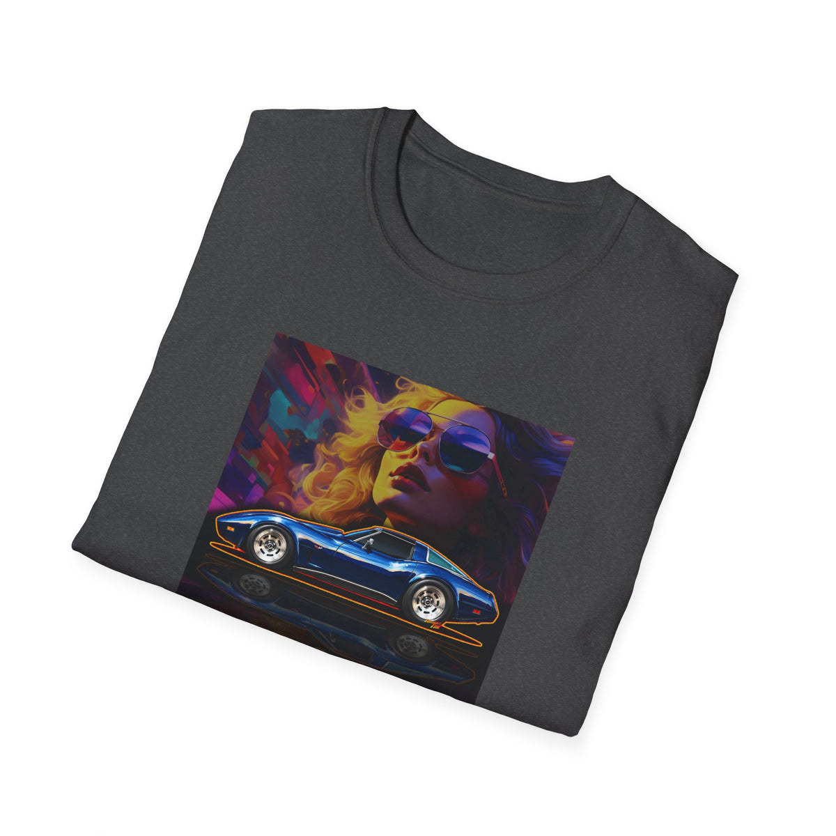 CHEVROLET CORVETTE 1978 Collectible Blonde Fireball Art Collectible Fireball Art TeeShirt