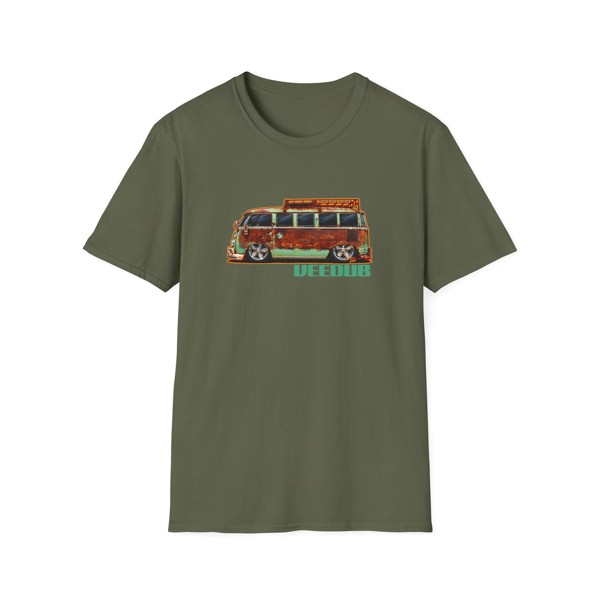 KUSTOM VW VOLKSWAGEN BUS Collectible Fireball Art TeeShirt