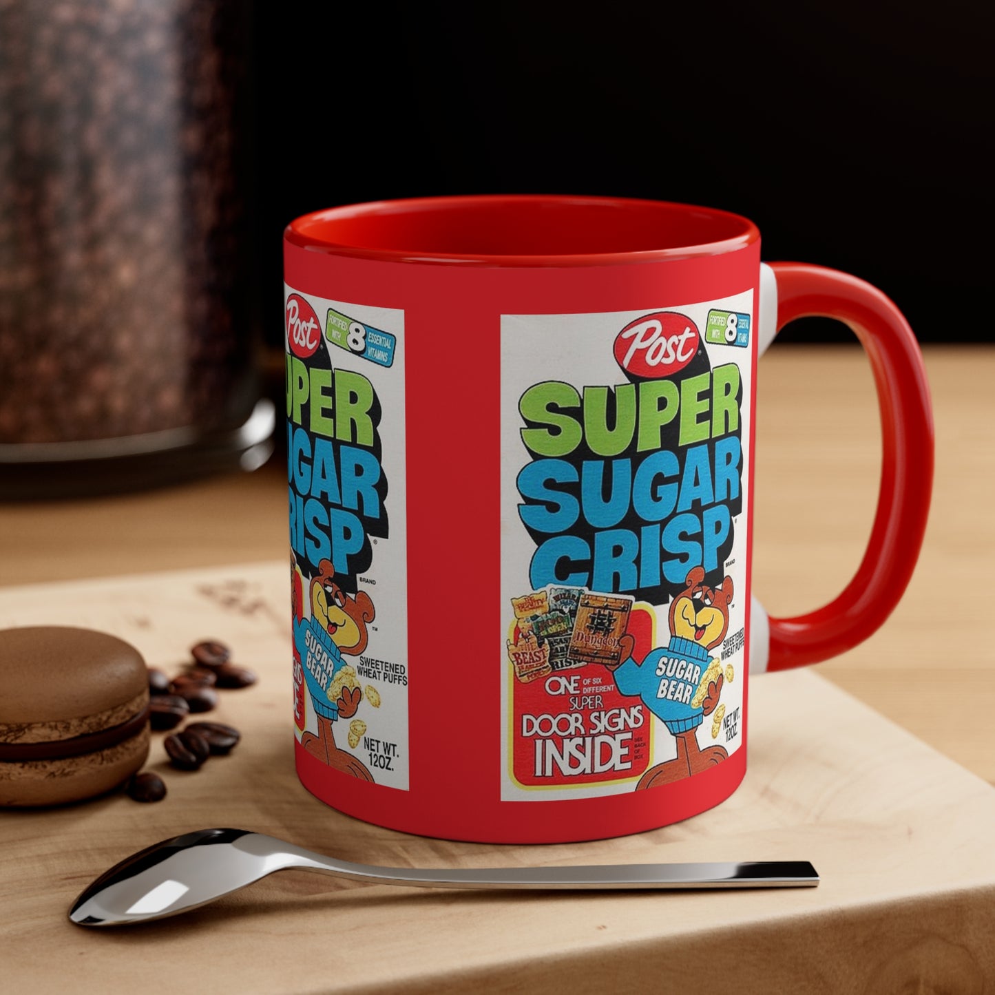 SUPER SUGAR CRISP Vintage Breakfast Cereal Mug 11oz-Mug-Fireball Tim Garage