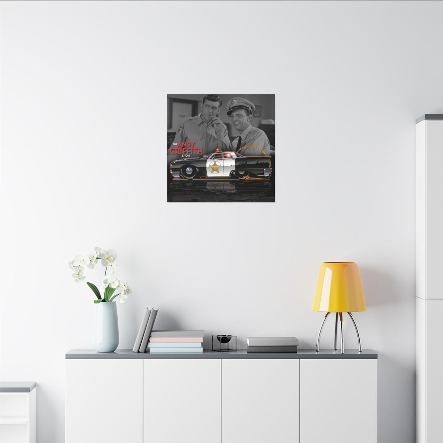 ANDY GRIFFITH SHOW 1963 Ford Galaxie Police Patrol Car Canvas Art Print - 2 Sizes