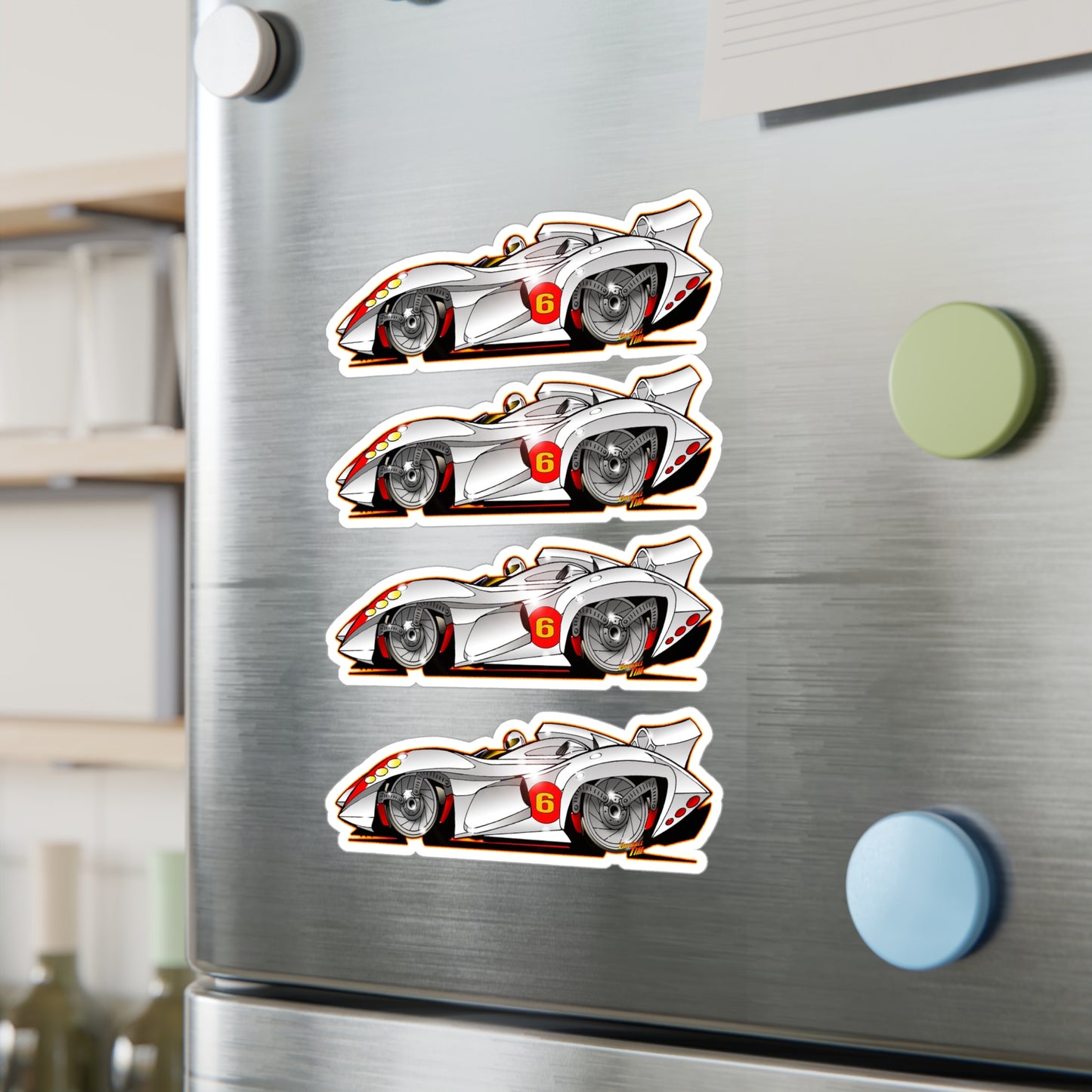 SPEED RACER MACH 6 Fireball Art Decal Sticker Set