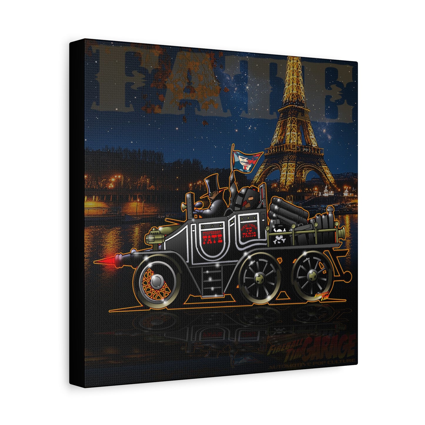 THE GREAT RACE PROFESSOR FATE Hannibal 8 Fireball Art Canvas Wall Print