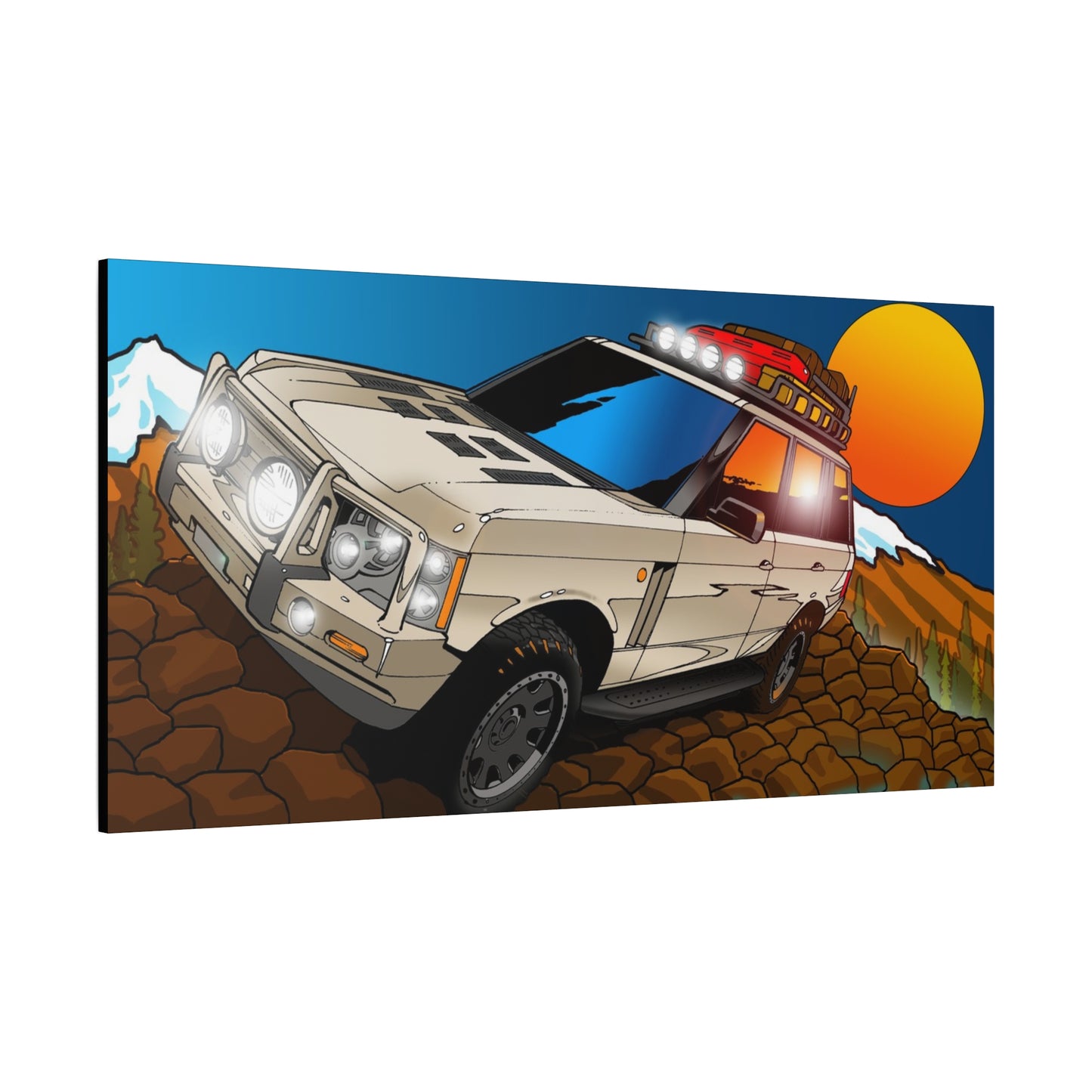 RANGE ROVER EXPLORER Fireball Art Canvas Print