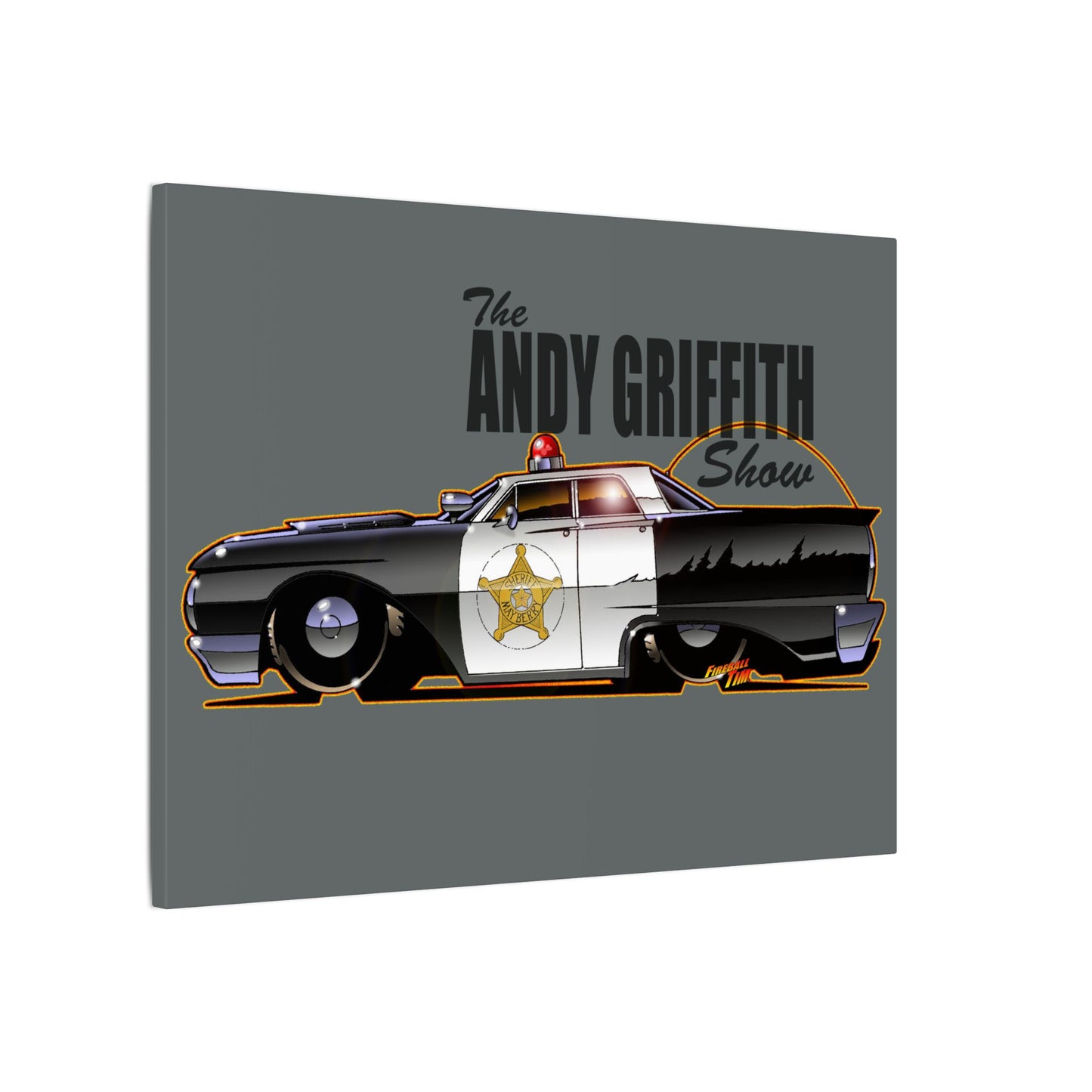 ANDY GRIFFITH SHOW 1963 Ford Galaxie Police Patrol Car Canvas Art Print - 11x14