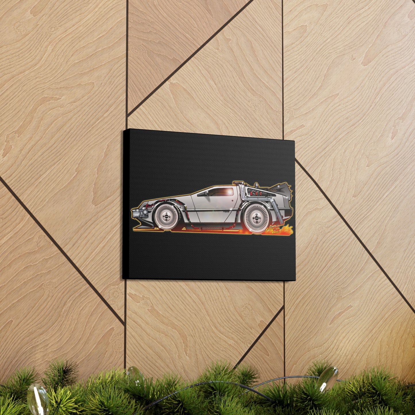 BACK to the FUTURE Delorean Time Machine Concept Art Canvas Print 11x14