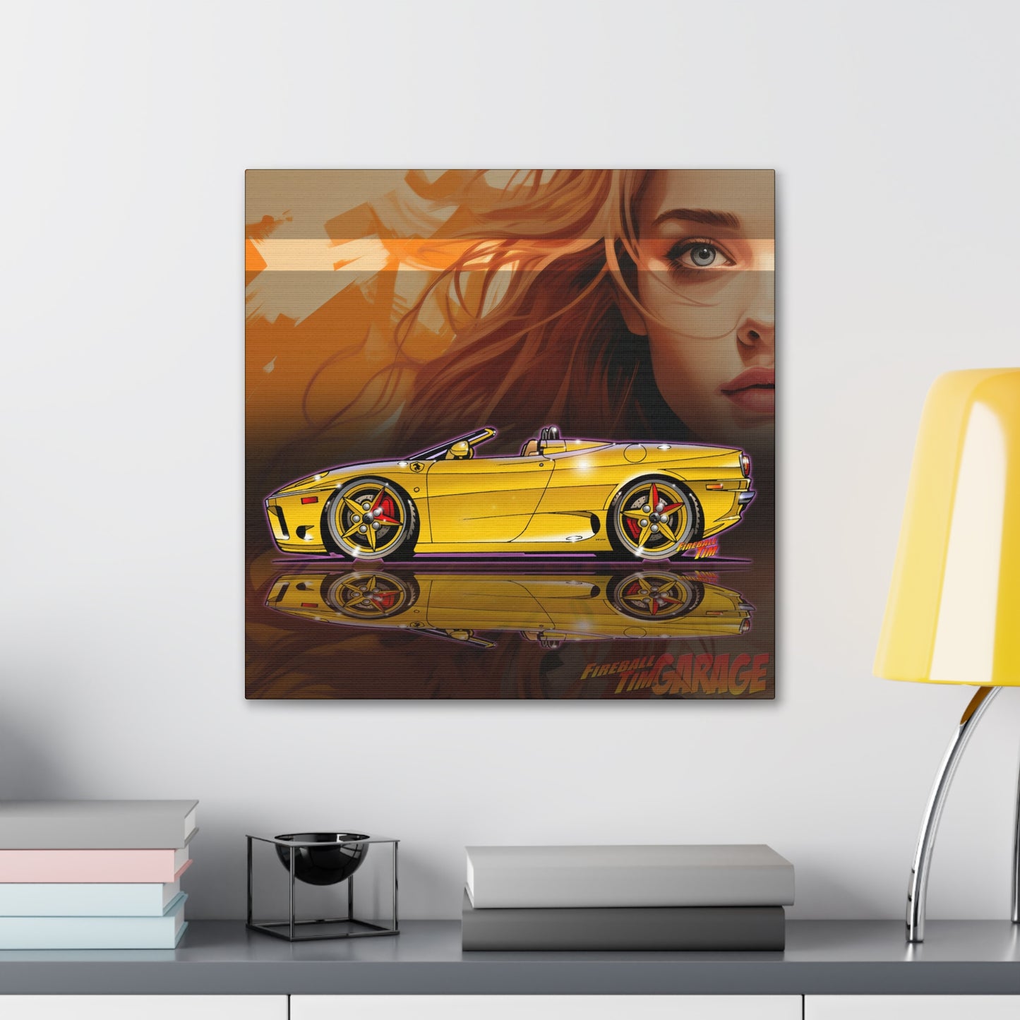 FERRARI 360 SPIDER Supercar Concept Art Canvas MASTERPRINT 3 Sizes