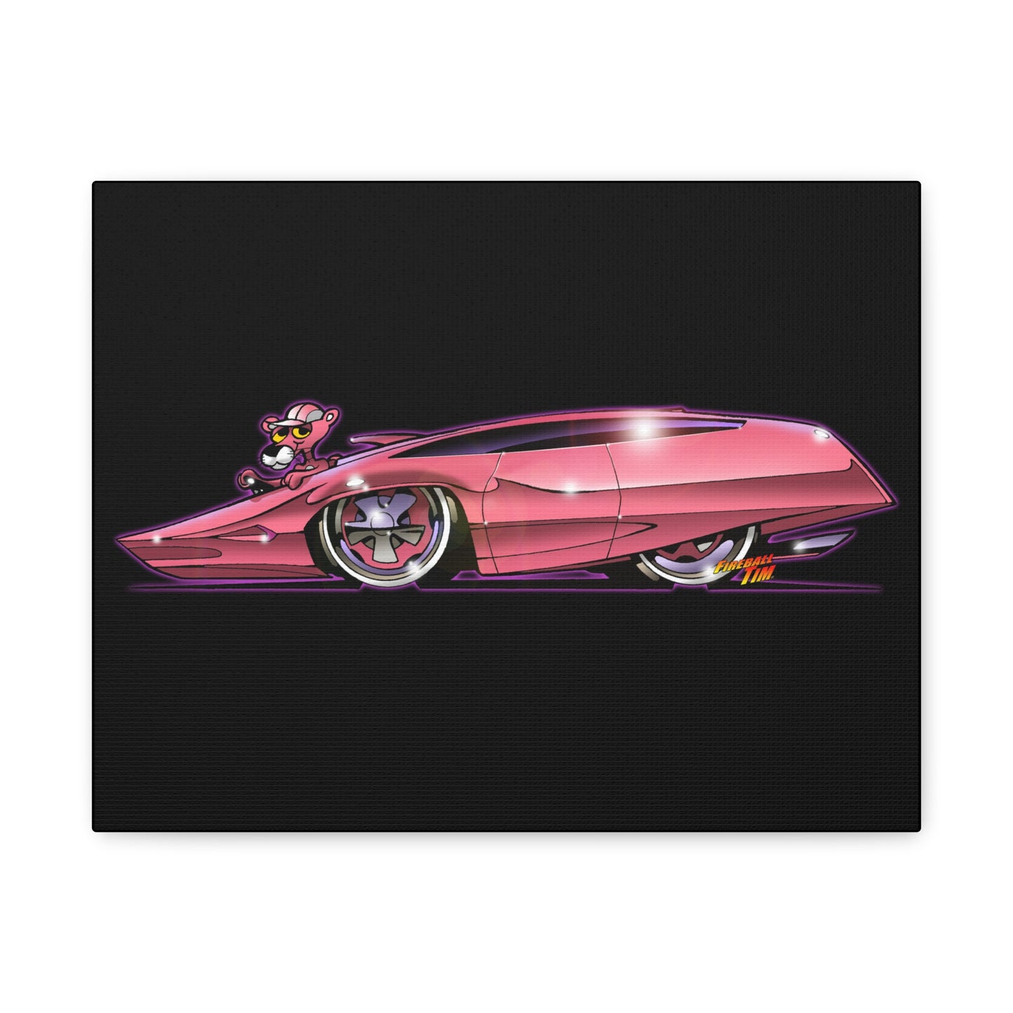 PINK PANTHER PANTHERMOBILE Fireball Canvas Art Wall Print - 11x14