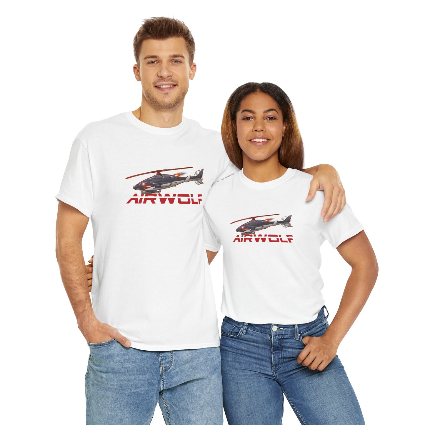 AIRWOLF Helicopter Concept Art Cotton Tee Shirt Mutiple Colors