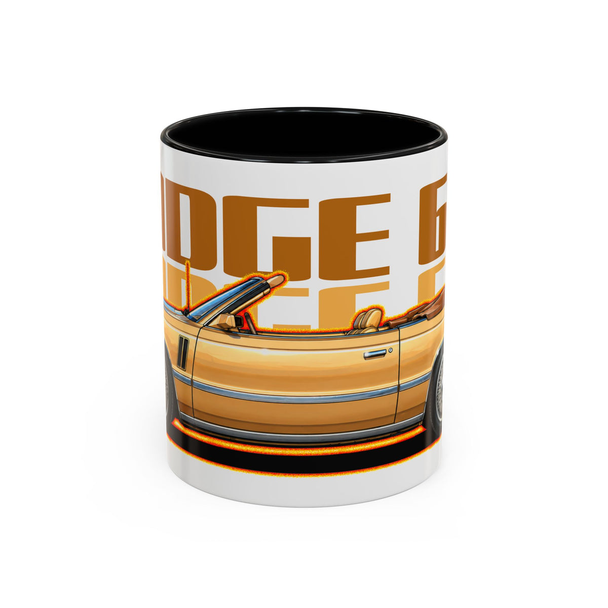 DODGE 600 CONVERTIBLE 1985 Collectible Fireball Art Coffee Mug - 2 Sizes