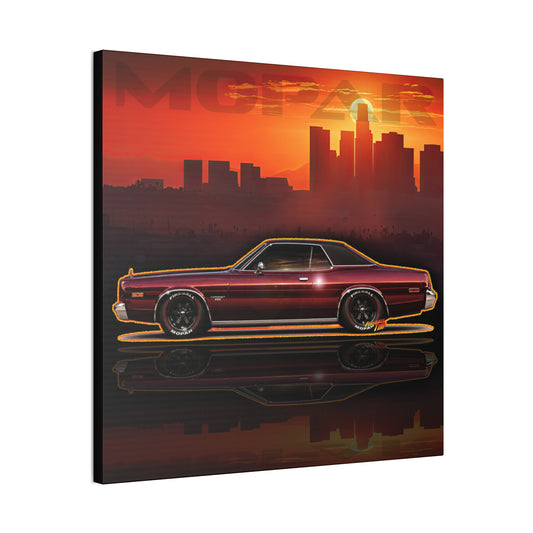DODGE CORONET 1975 Collectible Fireball Art Canvas Stretched Print