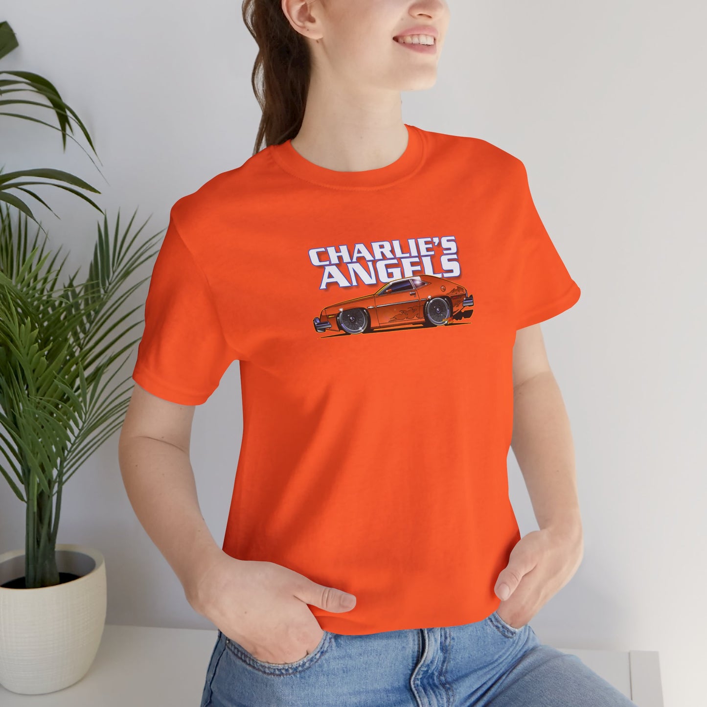 CHARLIES ANGELS 1977 Ford Pinto Concept Art Short Sleeve Tee 12 Colors