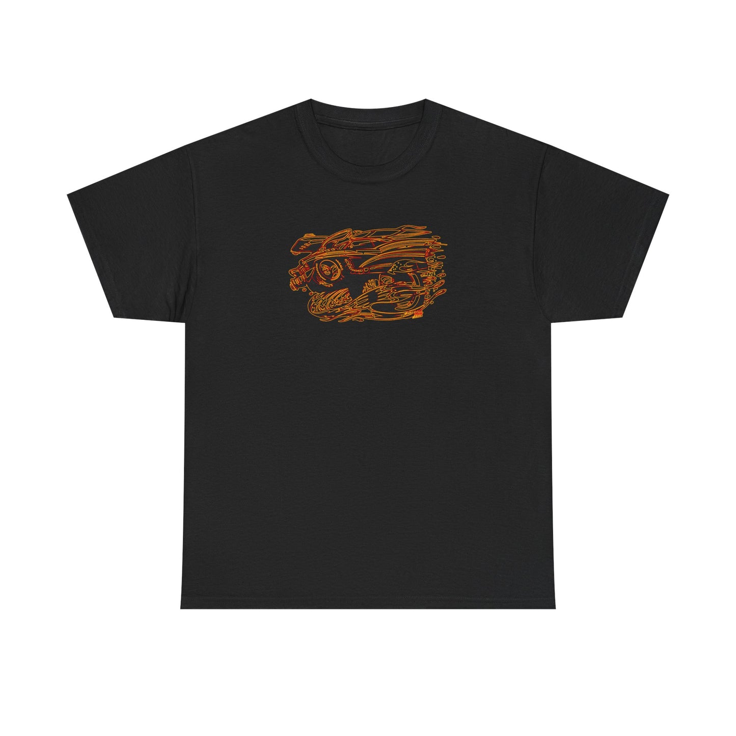 HOT ROD CHEVY Muscle Car Fireball Tee Shirt - Multiple Colors