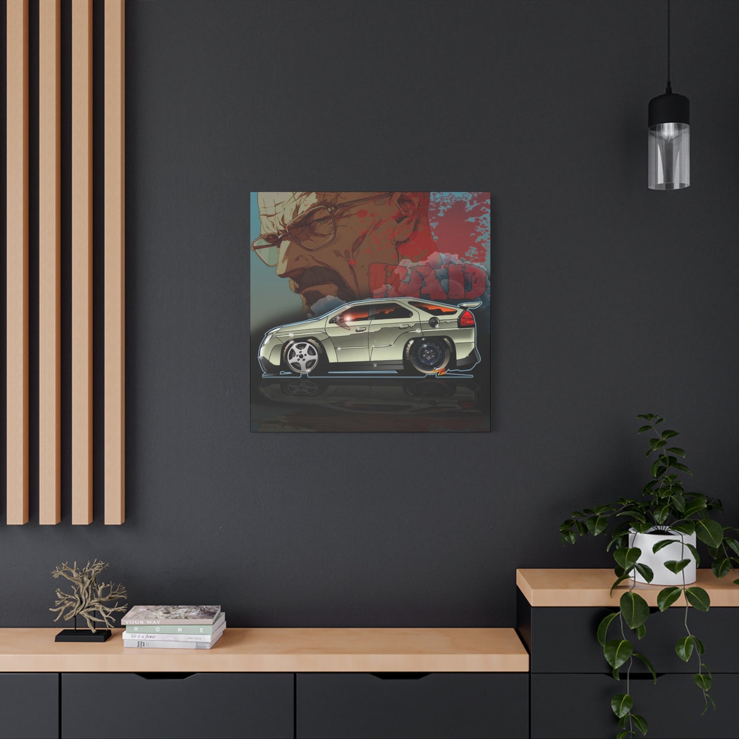 BREAKING BAD Pontiac Aztek Fireball Art Canvas Wall Print