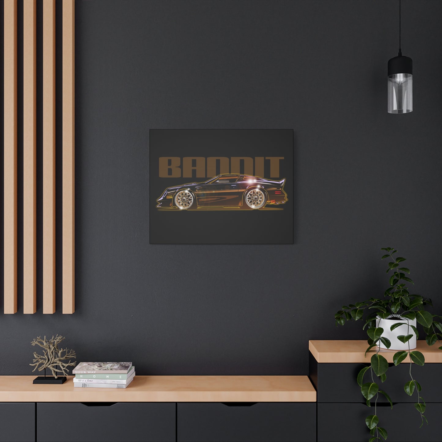 SMOKEY AND THE BANDIT Pontiac Trans Am Fireball Art Canvas Print - Sizes
