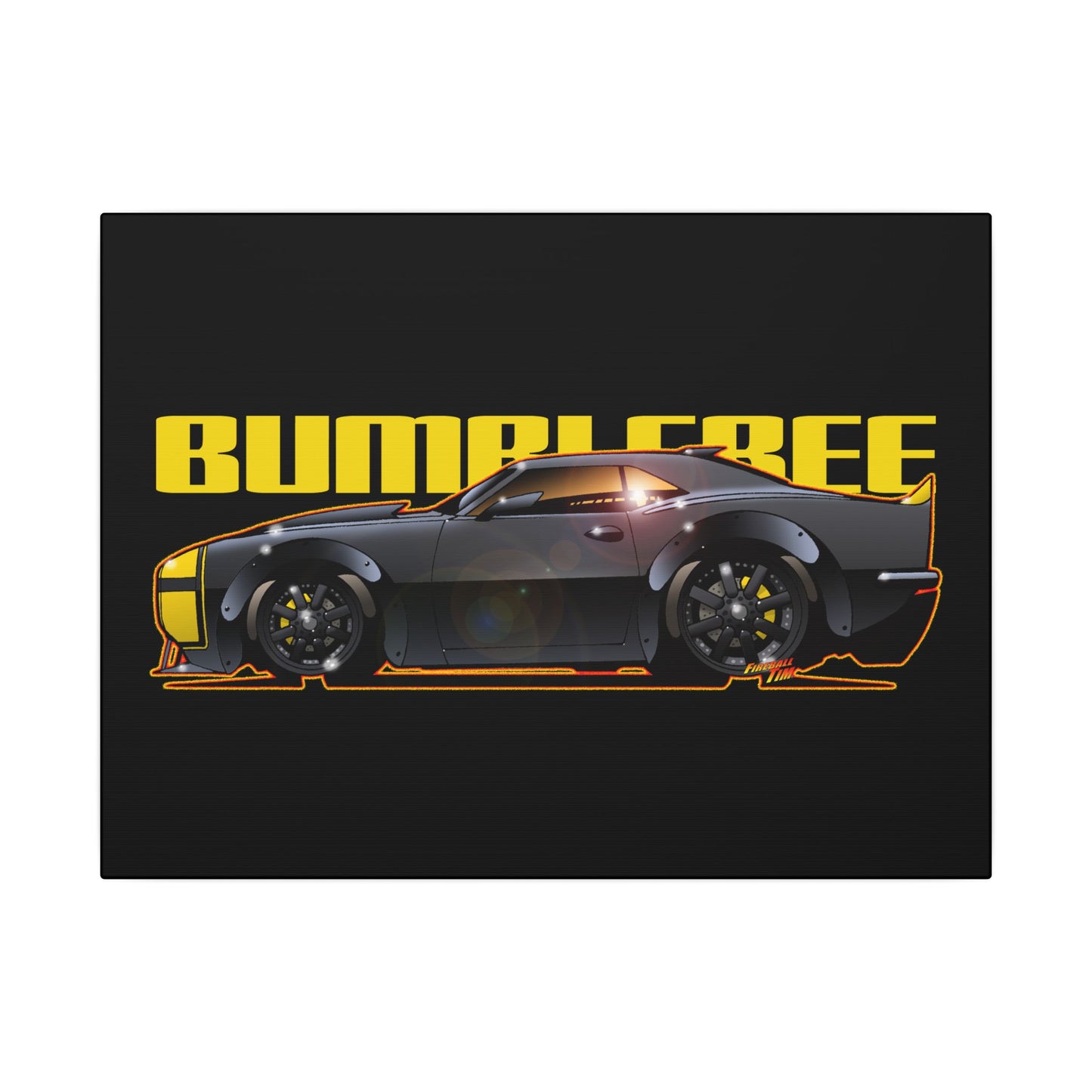 TRANSFORMERS BUMBLEBEE 1967 Camaro Fireball Art Canvas Print
