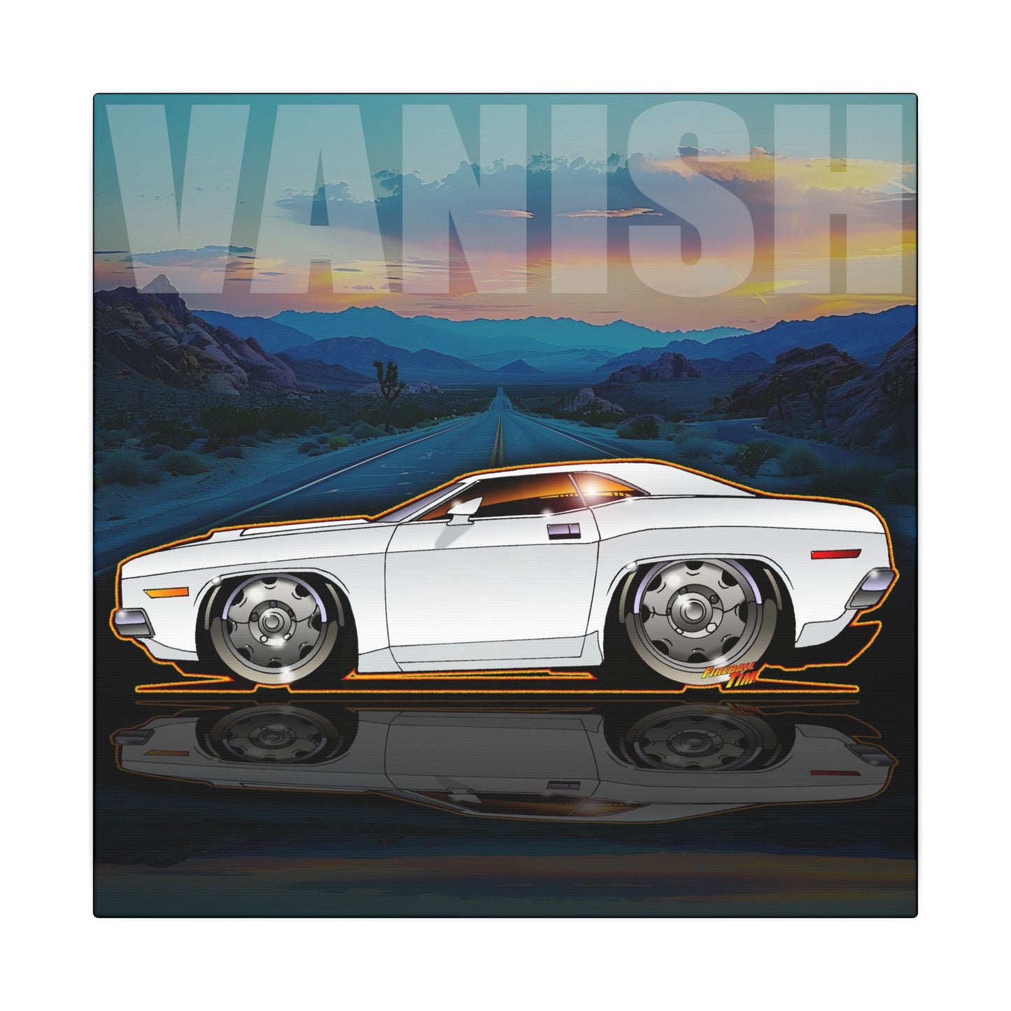 VANISHING POINT Dodge Challenger Movie Muscle Canvas Print - 12x12