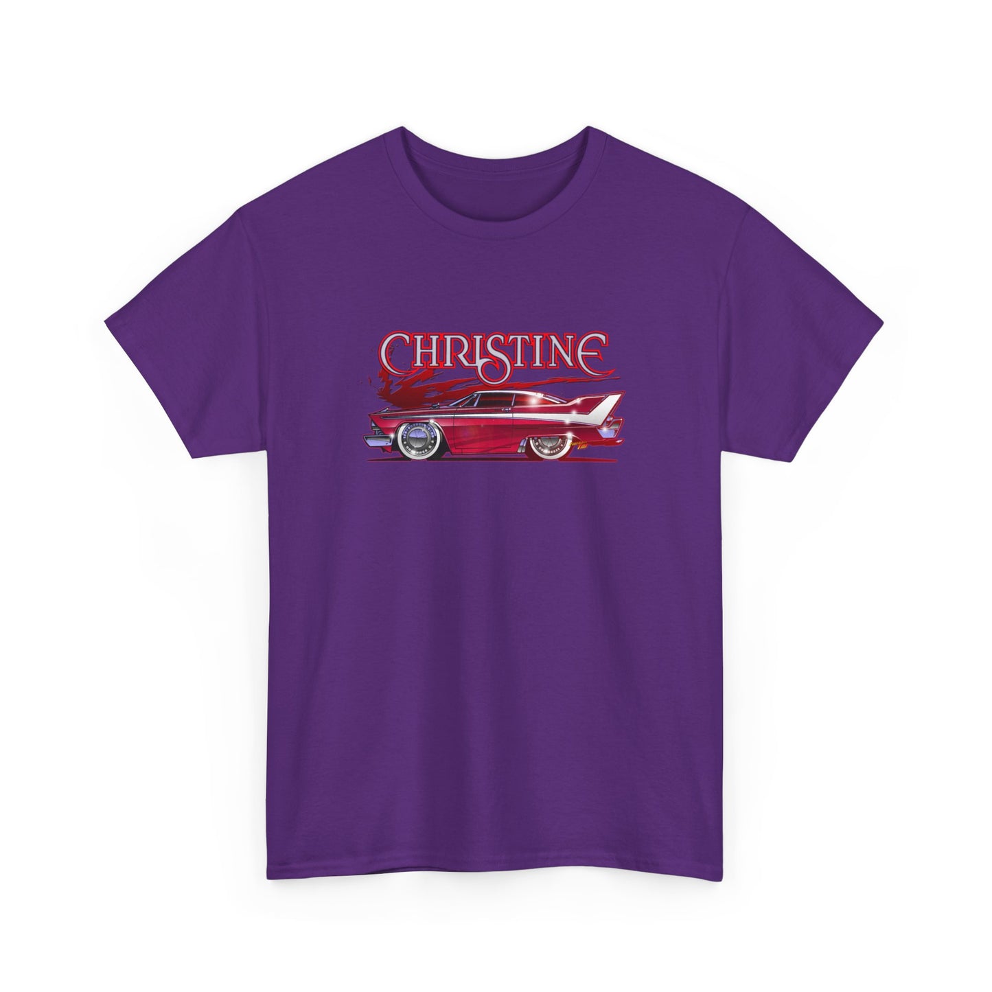 CHRISTINE Movie Car 1958 Plymouth Fury Concept Art Heavy Cotton Tee