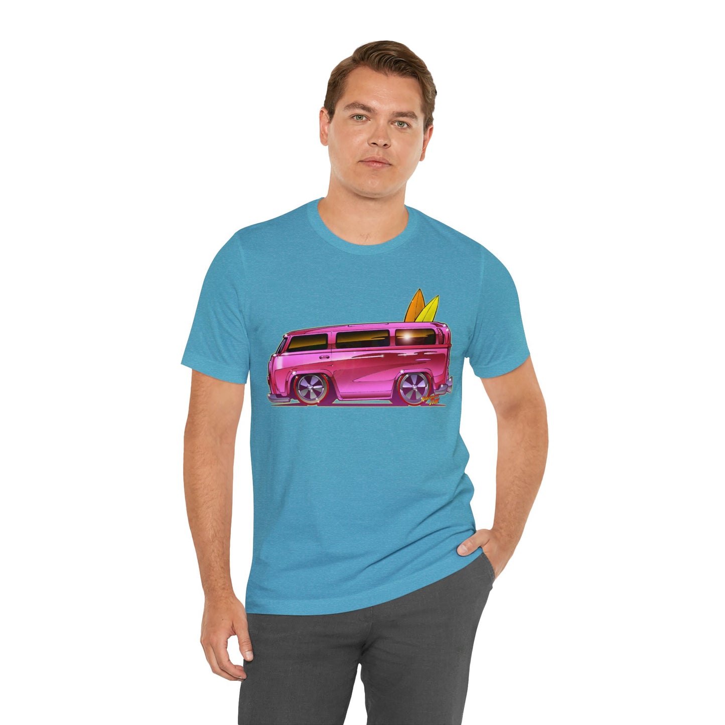 Hot Wheels PINK BEACH BOMB VW Bus Unisex Jersey Short Sleeve TShirt 12 Colors