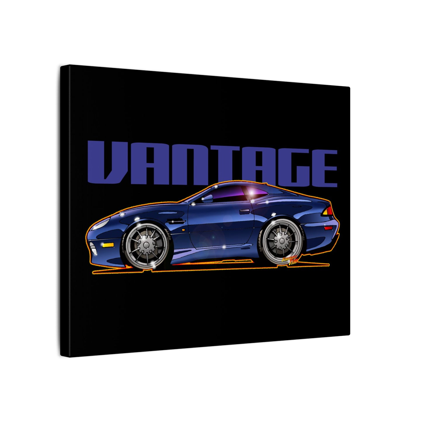 ASTON MARTIN VANTAGE 2001 Fireball Art Canvas Print