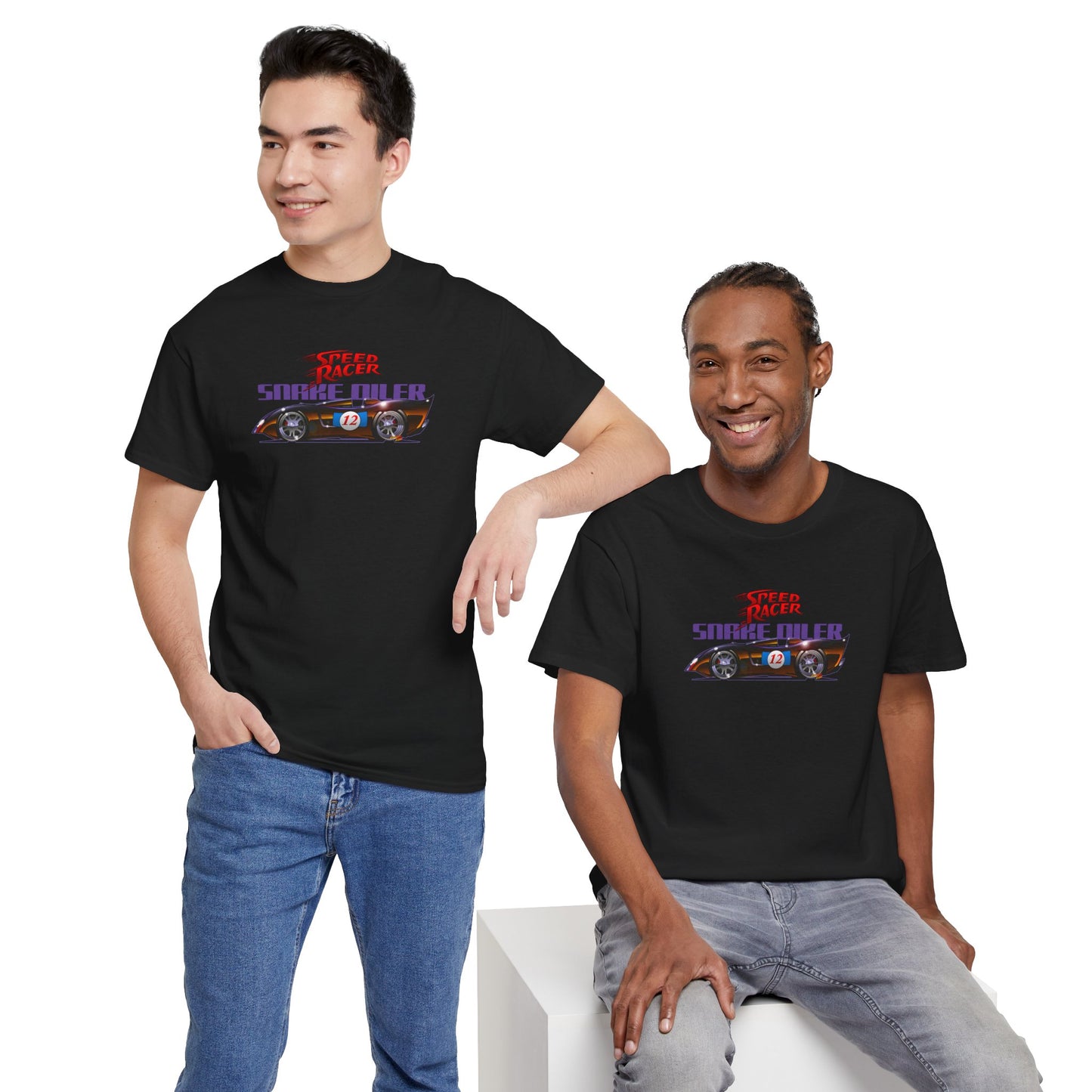 SPEED RACER SNAKE OILER TV Car Fireball Art Tee Shirt - Multiple Sizes