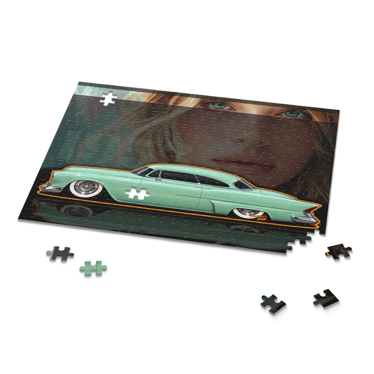 BUICK 1953 Kustom Special Collectible Fireball Art Jigsaw Puzzle — Retro Custom Cars (120/252/500‑Piece)