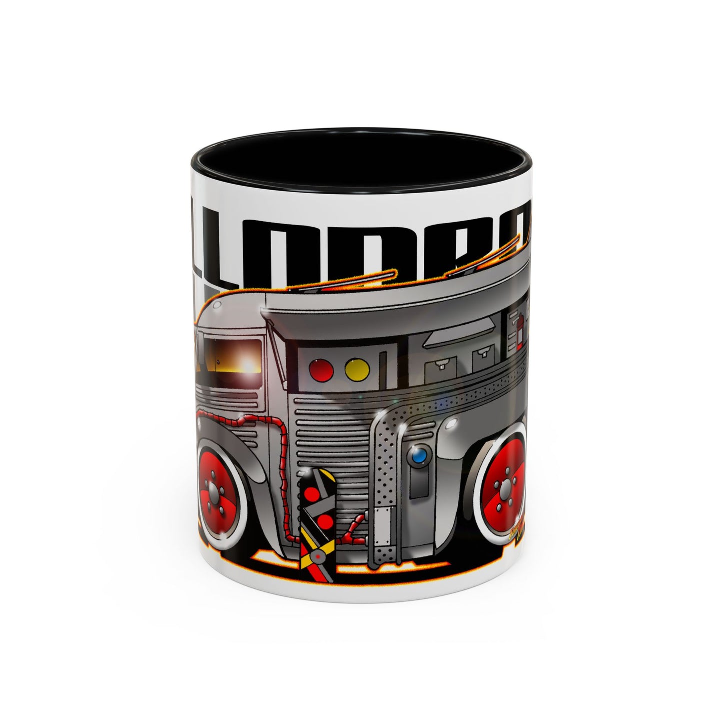 GALLODROME French Food Truck Fireball Art Collectible Coffee Mug - 2 Sizes