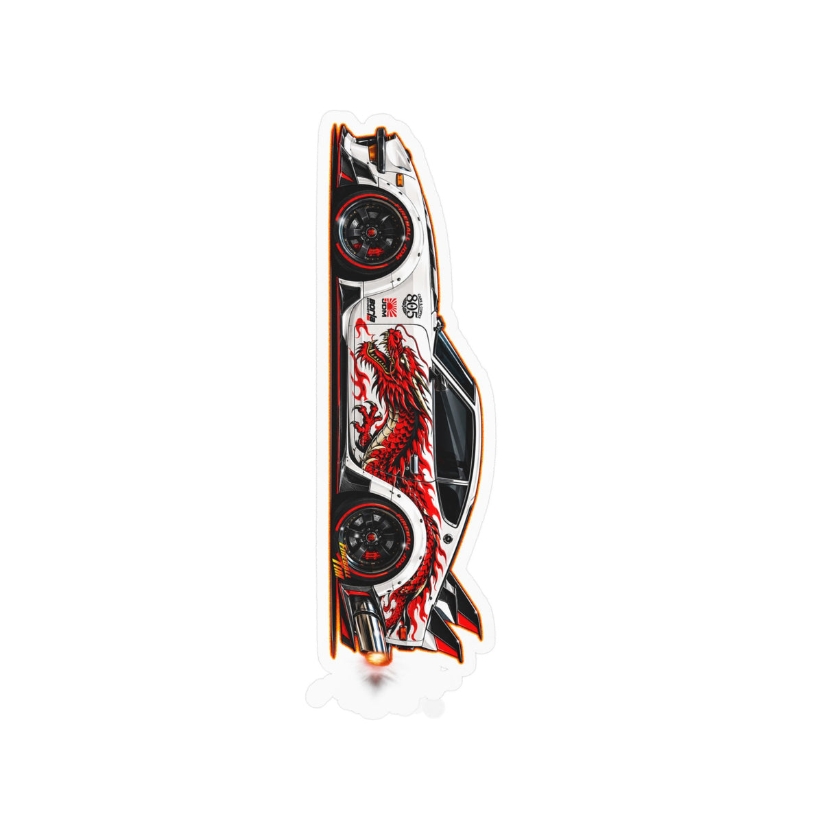 DATSUN 240Z JDM Cars & Coffee 805 Collectible Fireball Art Sizes Stickers in 4 Sizes