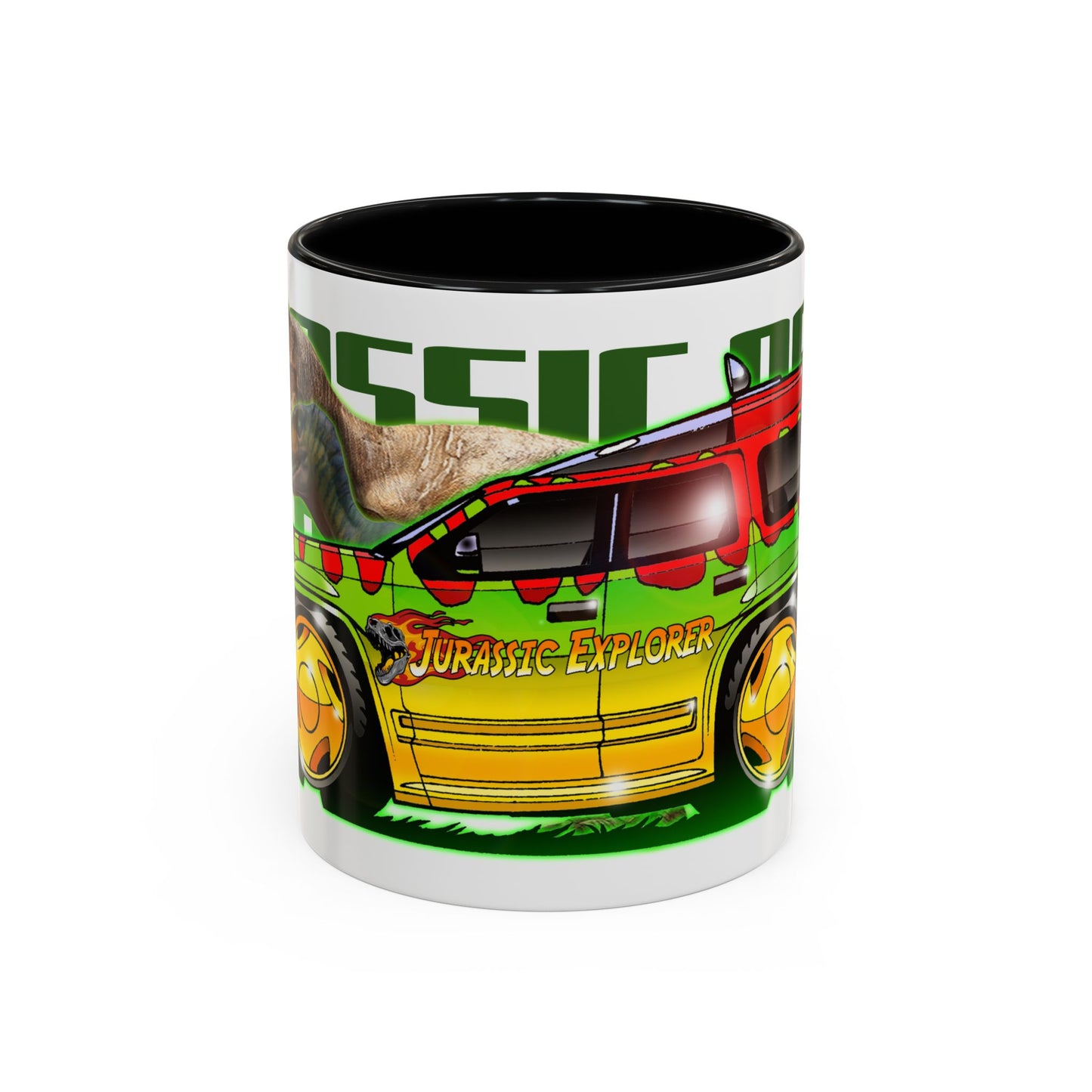 JURASSIC PARK Ford Explorer Collectible Fireball Art Coffee Mug - 2 Sizes