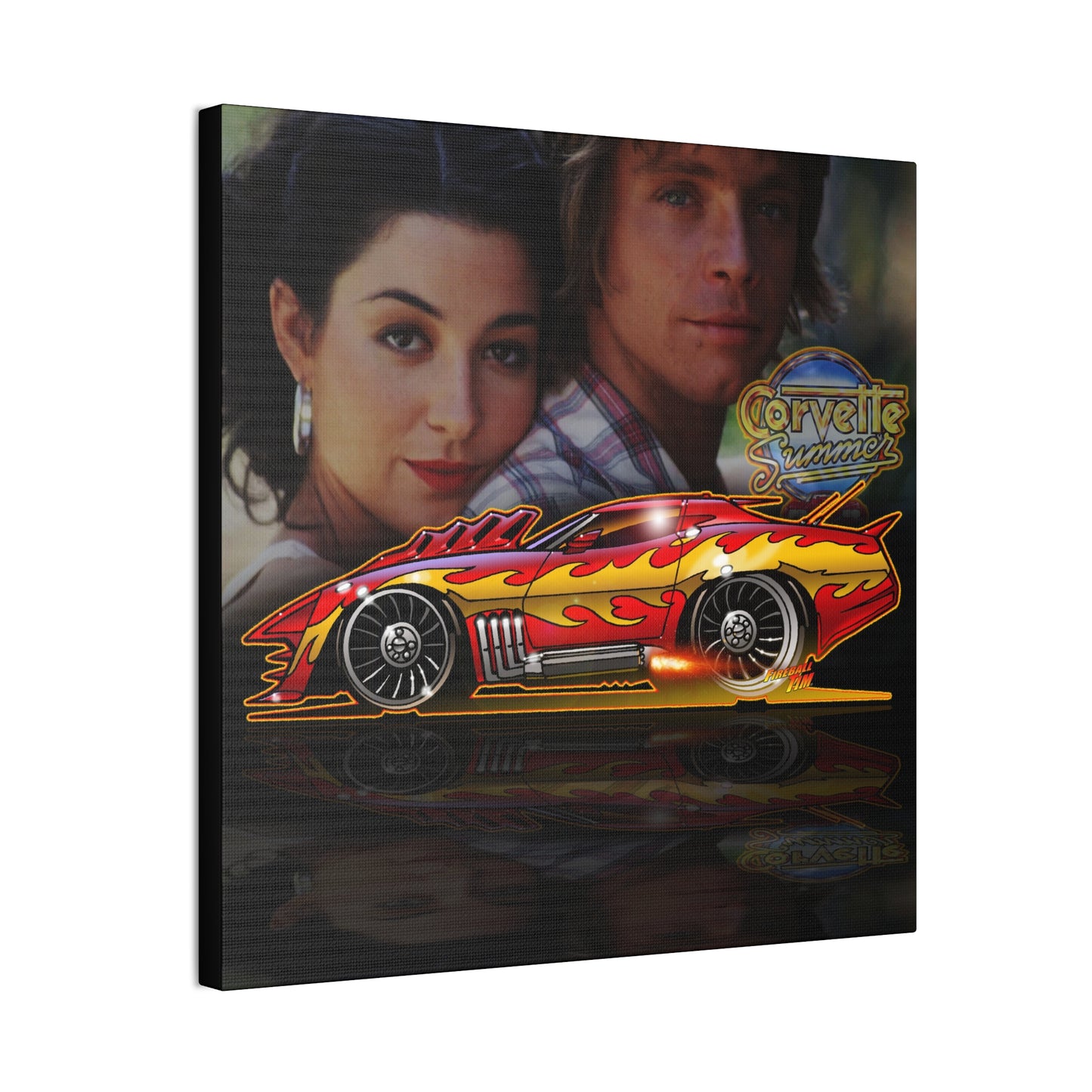 CORVETTE SUMMER Movie Car Fireball Art Canvas Print - 2 Sizes