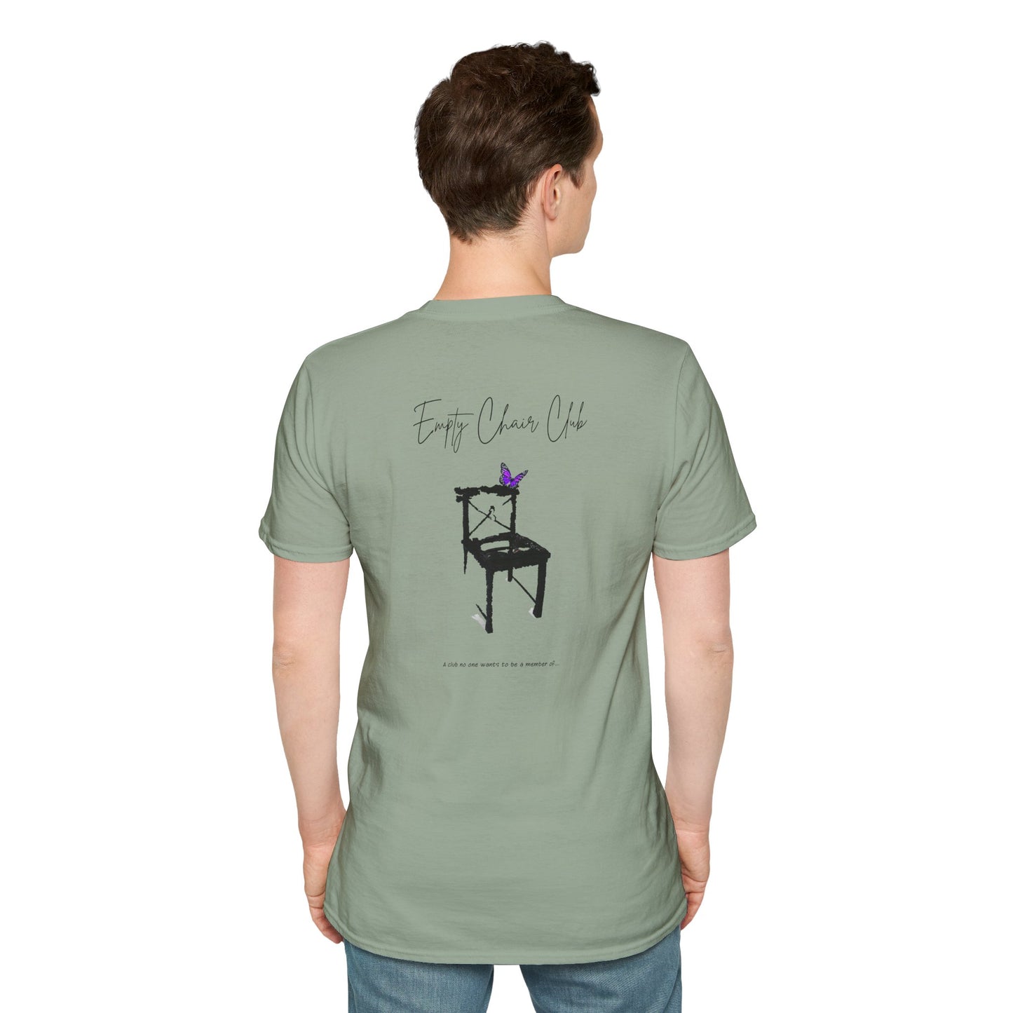 EMPTY CHAIR CLUB Unisex Softstyle T-Shirt - Casual Comfort for Relaxation and Reflection