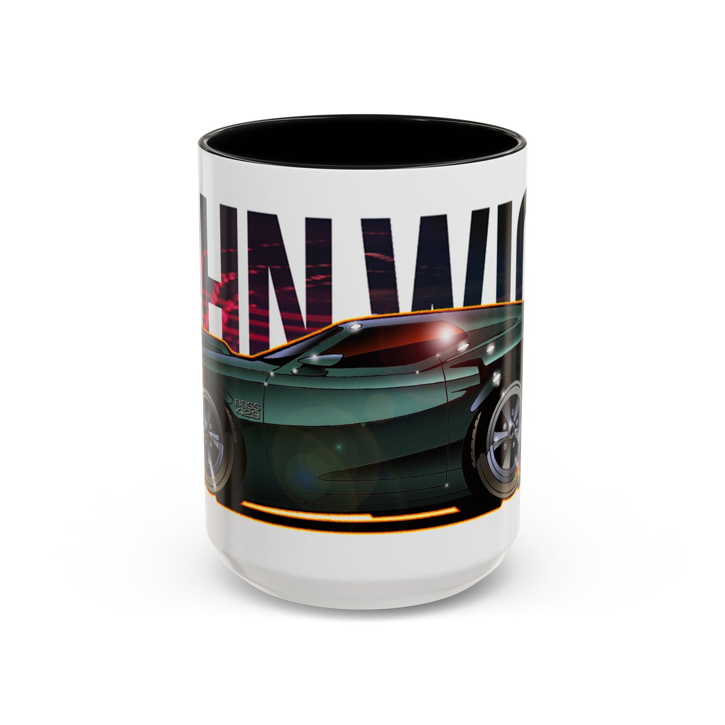 Keanu Reeves John Wick 1969 FORD MUSTANG BOSS 429 Concept Art Coffee Mug-Mug-Fireball Tim Garage